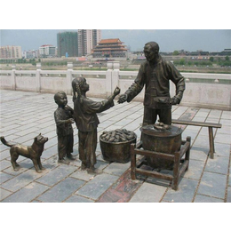 铜雕厂支持定制(图)-步行街人物雕塑-中方步行街雕塑