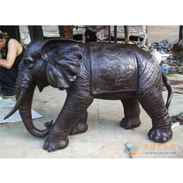 湖北铜大象-旭升雕塑公司-招财铜大象