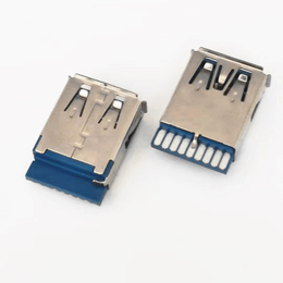 USB 3.0 AF 9PIN焊线母座 180度焊线 单面