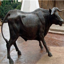公司门口大型铜雕牛雕塑-松原铜雕牛- 厂家供应