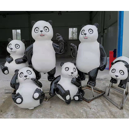树脂熊猫摆件厂商-湖北匠鑫雕塑公司 -荆州树脂熊猫摆件