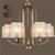 新中式餐厅灯吊灯 现代简约旭日禅意茶室全铜灯具缩略图1