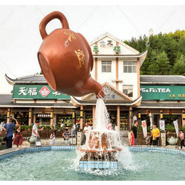 悬空茶壶喷泉-卡帕奇玻璃钢天壶价格-香港悬空茶壶