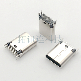 线端USB type c接口 24P夹板  鱼叉夹脚