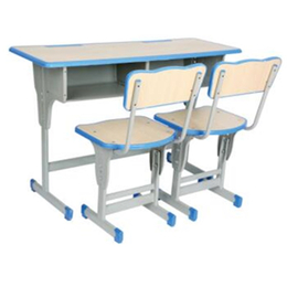 HL-A2065 注塑包边双人单柱单层课桌椅