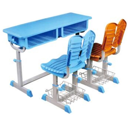 HL-A2067 塑料双人旋钮式升降课桌椅