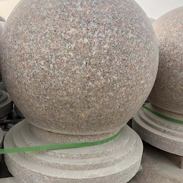 卓翔石材(在线咨询)-花岗岩石球-芝麻灰花岗岩石球