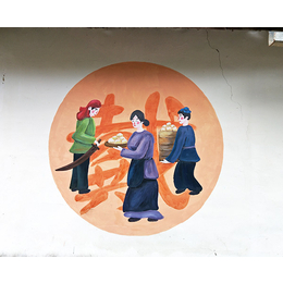 *园墙面彩绘-南京彩绘-杭州美馨文化墙(查看)