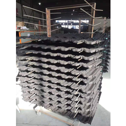 重庆彩石金属瓦圆弧形水墨灰色瓦新型屋面金属瓦工程项目瓦