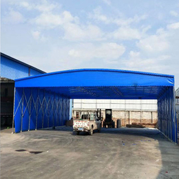 漯河源汇厂家订做电动推拉棚服务区遮阳蓬加固活动帐篷
