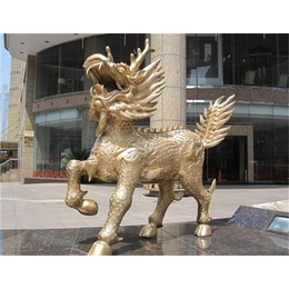 坤朋-铜麒麟雕塑厂家-新乡铜麒麟雕塑