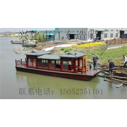 江东厂家云南大理旅游休闲木船水上观光木船景区装饰船