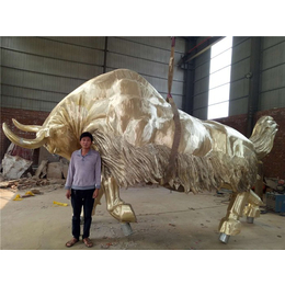 3米华尔街铜牛雕塑-南宁铜牛雕塑-厂家*定制铜雕