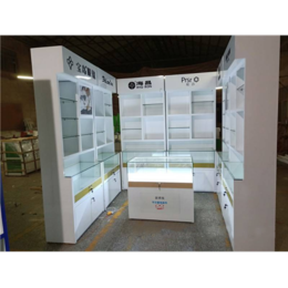 立式玻璃层板展示柜 环保木纹展示柜多功能展台货架设计制作