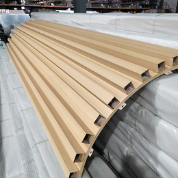 厂家定制生产弧形长城铝单板 木纹色凹凸型长城铝板