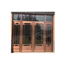 别墅玻璃铜门-款式齐全百狮盾-菏泽玻璃铜门