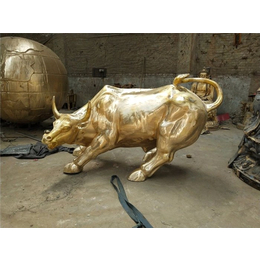订购华尔街铜牛-*铸铜源头商家-葫芦岛华尔街铜牛