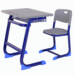 单人法式固定课桌椅 学校用学生课桌椅定制批发厂家*批发