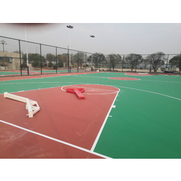 【河南奥新体育】(多图)-洛阳运动场塑胶篮球场施工