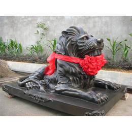 新疆卧式铜雕狮子-怡轩阁铜雕塑
