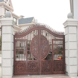 长治市壶关县铝合金围墙护栏 庭院大门整体设计