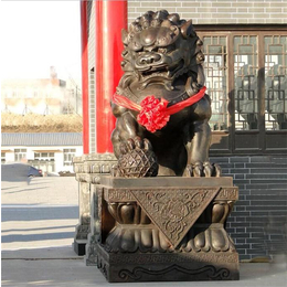 铜狮子多少钱-四川铜狮子-艾品雕塑