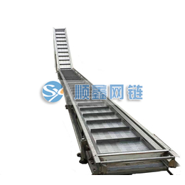 顺鑫(多图)-废料爬坡链板输送机-高邮爬坡链板输送机