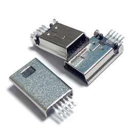 MINI USB 5P 沉板贴片公头 SMT带柱 迷你USB