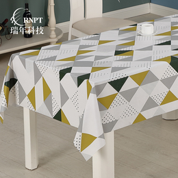 RNPT瑞年 供应接拼印花桌布长方形餐桌布PVC防水塑料桌布