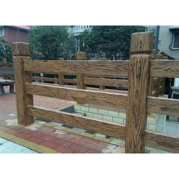 台州仿木护栏-泰安压哲围栏-水泥仿木护栏模具