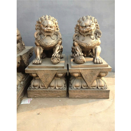 铜狮子头雕塑价格-昌盛铜雕公司