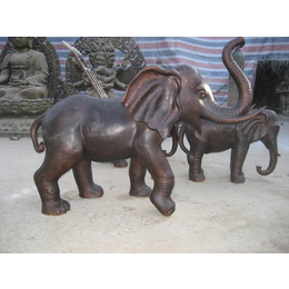 喷水大象铸造-铭海雕塑-喷水大象