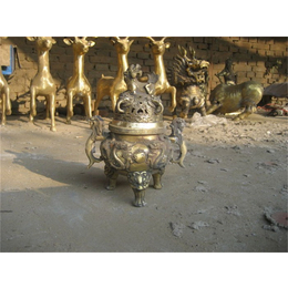 博轩雕塑-黑河圆形铜香炉铸造厂