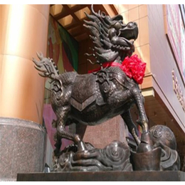 漳州铜雕-做工精细-铜雕麒麟制作厂家