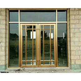 玻璃旋转门安装-交城玻璃旋转门-太原老战友门窗制作厂(多图)