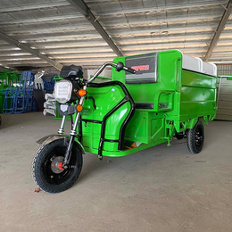 新款电动三轮自卸式垃圾车  电泳烤漆物业三轮装桶运输车